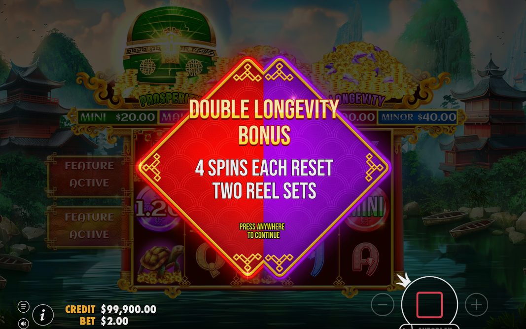Chest Respin mit MONEY Symbolen und laufendem Respin-Zähler